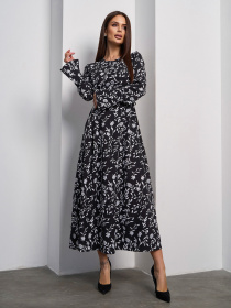 Платье макси ISSA Plus модель SA-588_черный Фото