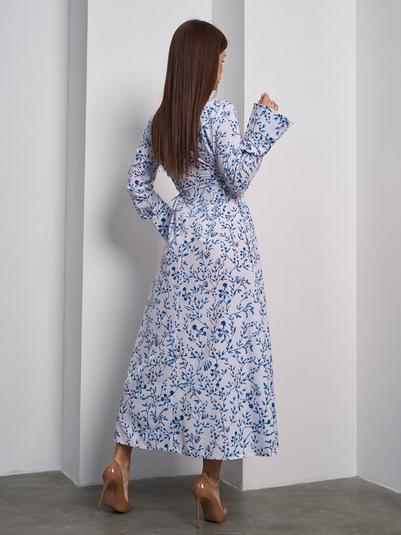 Платье макси ISSA Plus модель SA-588_мультиколор Фото