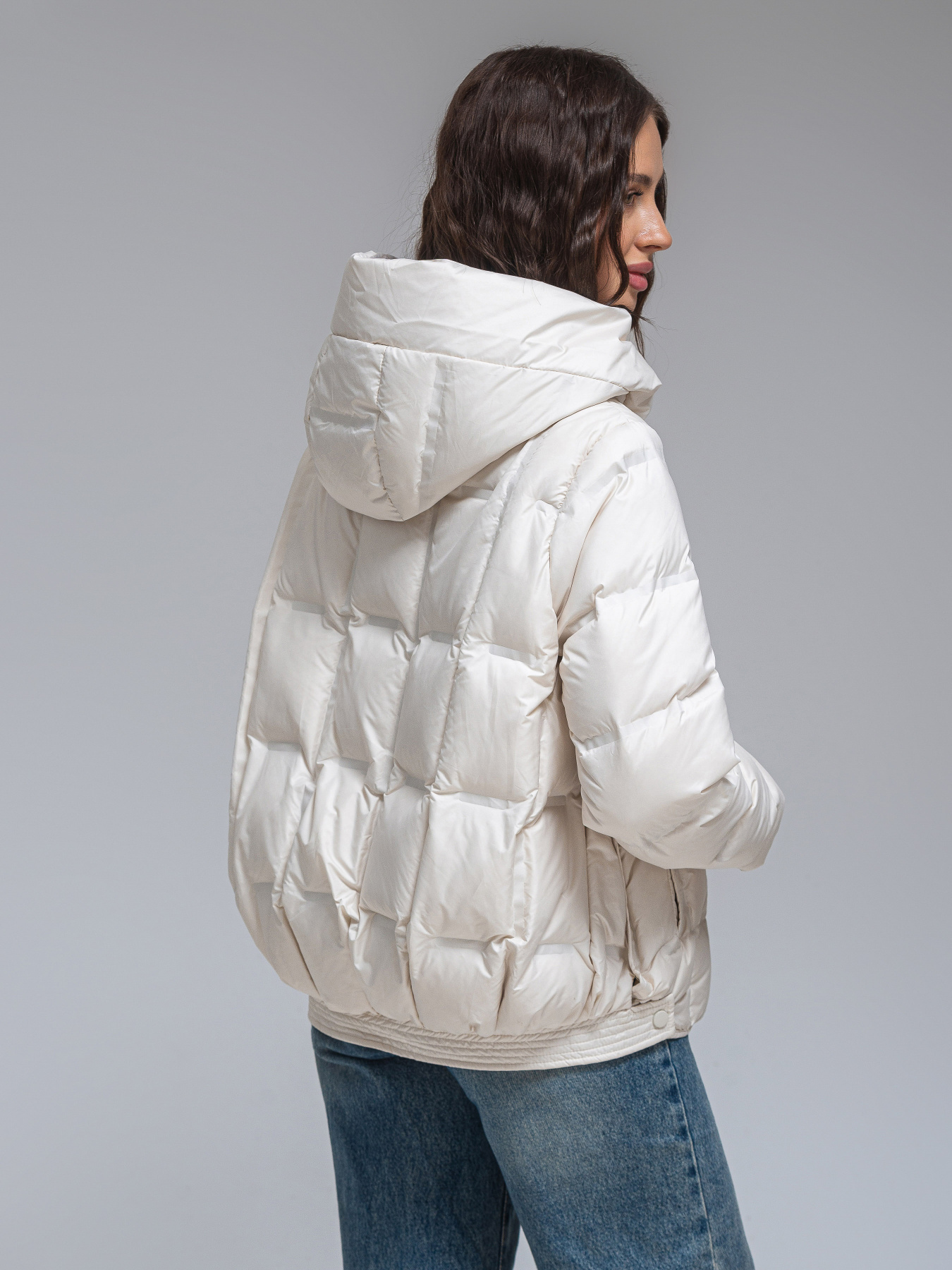 Демисезонная куртка VIVA WEAR модель 8856-milk Фото