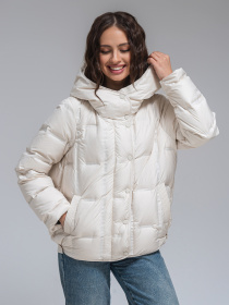 Демисезонная куртка VIVA WEAR модель 8856-milk Фото