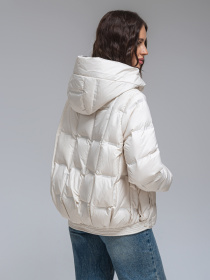 Демисезонная куртка VIVA WEAR модель 8856-milk Фото