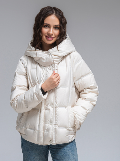 Демісезонна куртка VIVA WEAR модель 8856-milk Фото