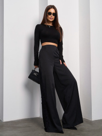 Палаццо ISSA Plus модель SA-596_черный Фото