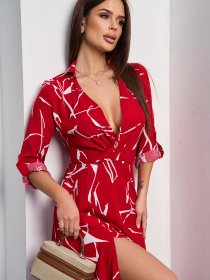 Платье миди ISSA Plus модель SA-597_красный Фото