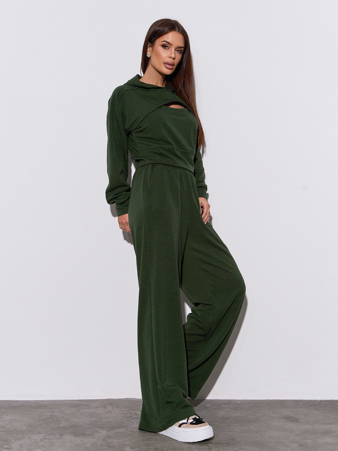 Костюм ISSA Plus модель 14462_хаки Фото