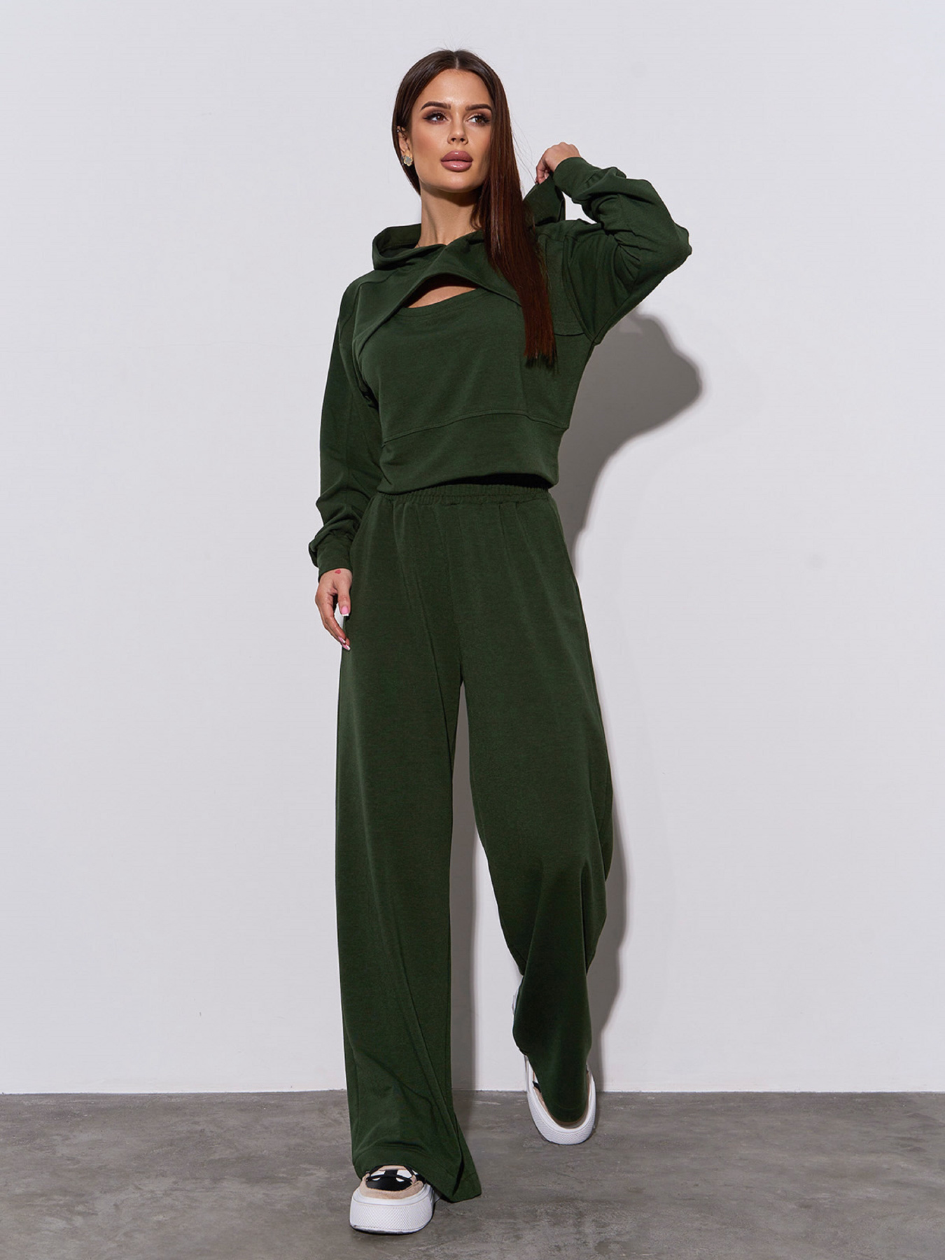 Костюм ISSA Plus модель 14462_хаки Фото