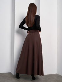 Спідниця максі ISSA Plus модель 14837_темно_коричневый Фото