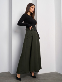 Спідниця максі ISSA Plus модель 14837_хаки Фото