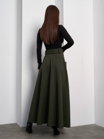 Спідниця максі ISSA Plus модель 14837_хаки Фото