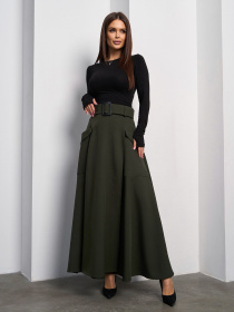 Спідниця максі ISSA Plus Модель 14837_хаки Фото