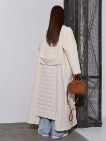 Пальто ISSA Plus модель 15046_молочный Фото