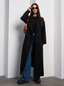 Пальто ISSA Plus модель 15046_черный Фото