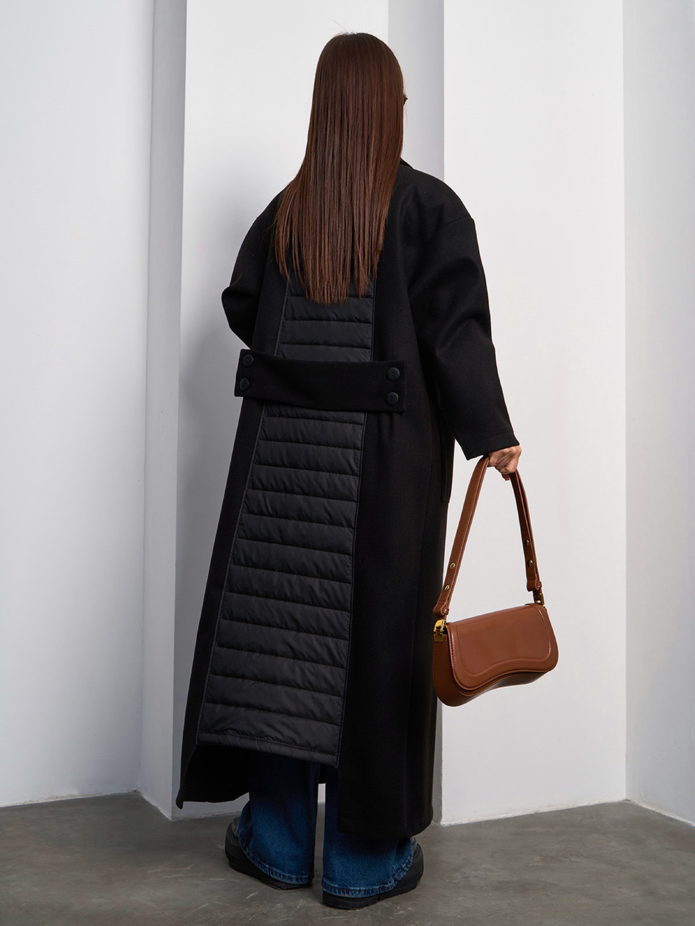 Пальто ISSA Plus модель 15046_черный Фото