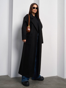 Пальто ISSA Plus модель 15046_черный Фото