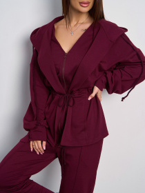 Костюм ISSA Plus модель 15049_темно_бордовый Фото