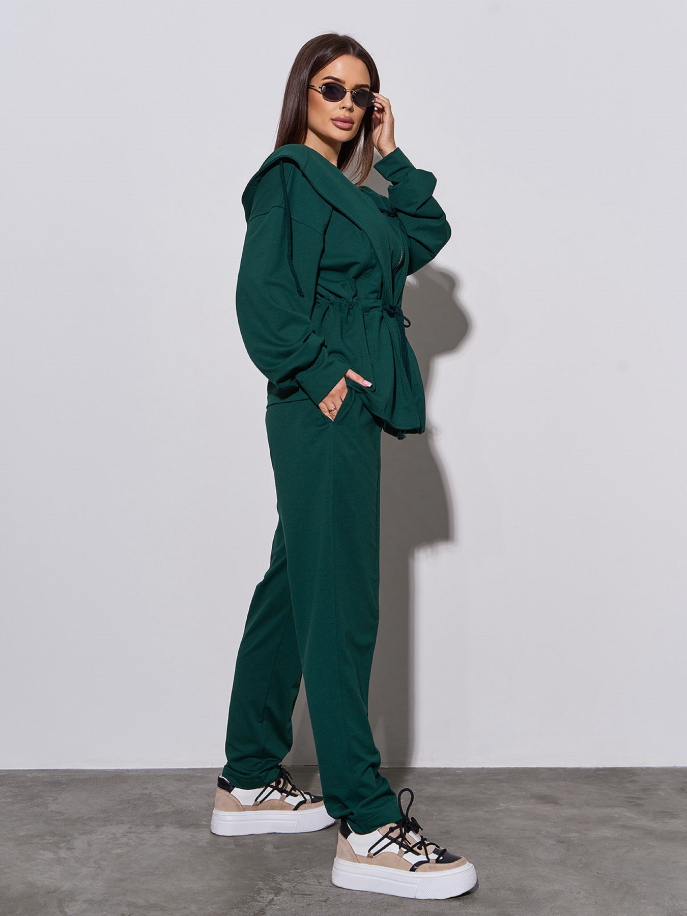 Костюм ISSA Plus модель 15049_темно_зеленый Фото