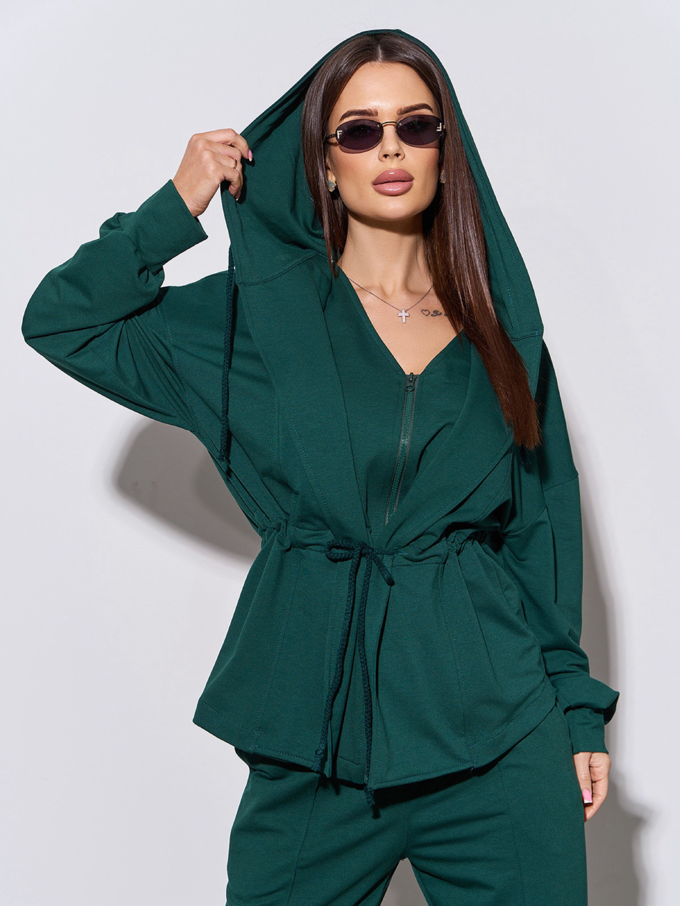 Костюм ISSA Plus модель 15049_темно_зеленый Фото