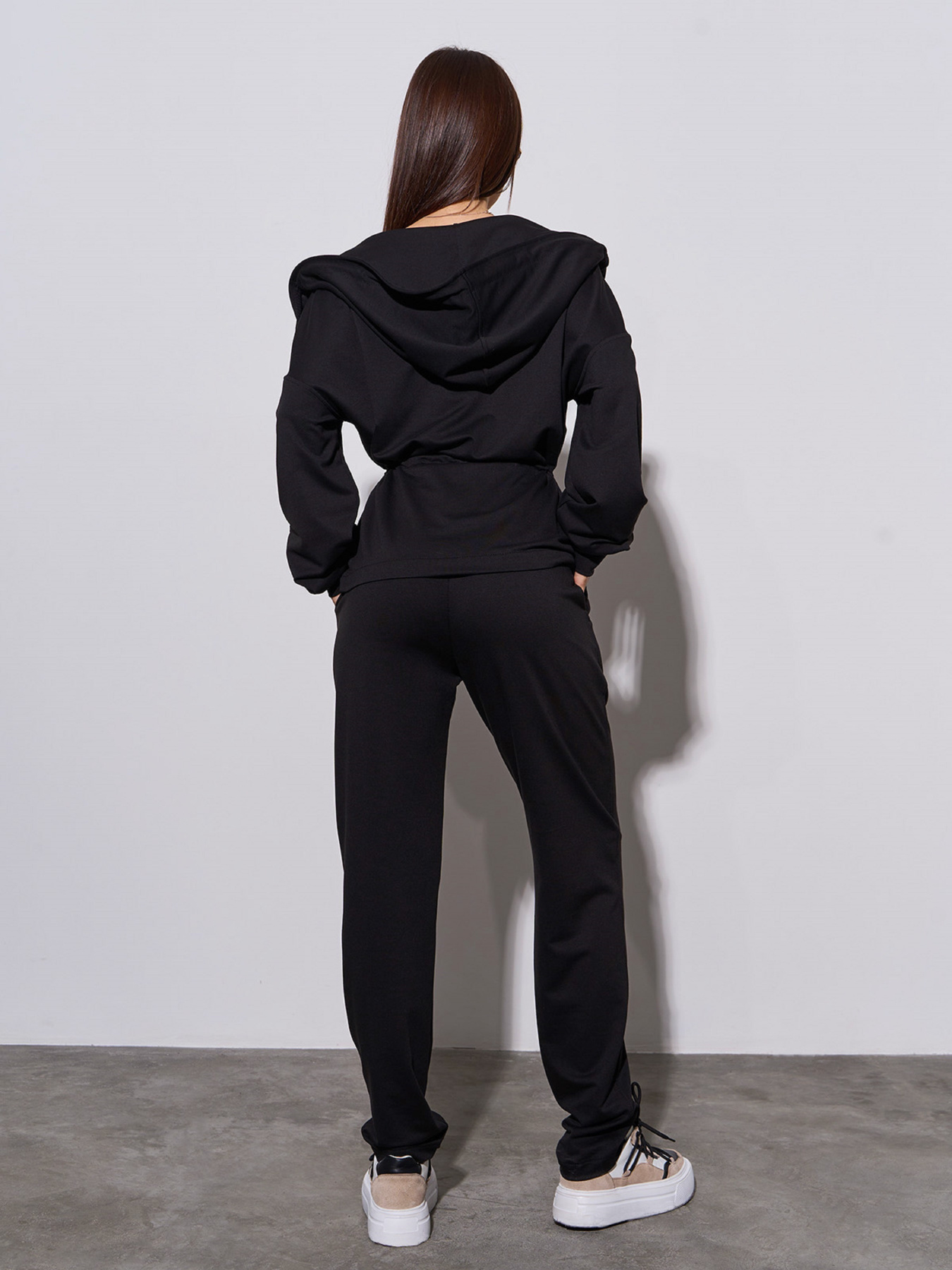 Повседневный костюм ISSA Plus модель 15049_черный Повседневный костюм ISSA Plus модель 15049_черный Фото