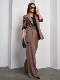 Діловий костюм ISSA Plus модель 15051_коричневый Фото