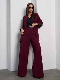 Деловой костюм ISSA Plus модель 15051_темно_бордовый Фото