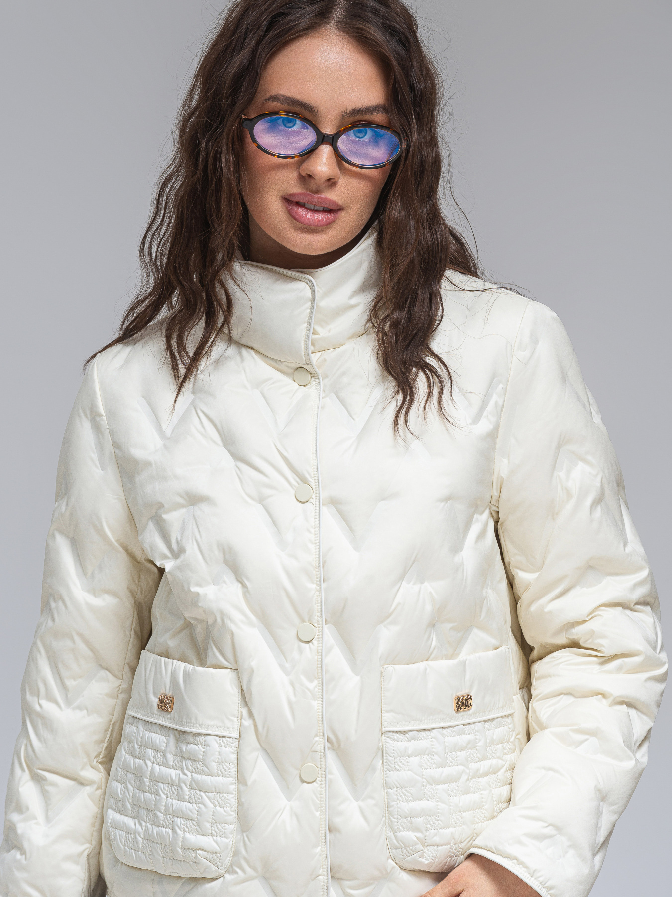 Демисезонная куртка VIVA WEAR модель 065-milk Фото