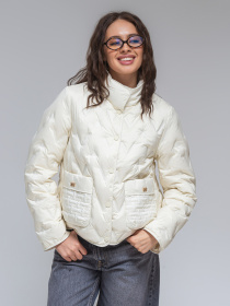 Демисезонная куртка VIVA WEAR модель 065-milk Фото