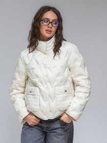 Демісезонна куртка VIVA WEAR модель 065-milk Фото