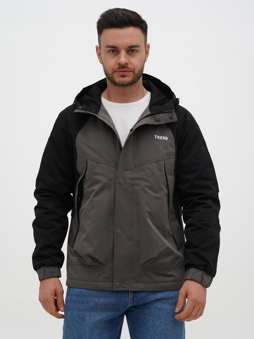 Демисезонная куртка Trend Collection модель TC12775BlackGreyMNKRTKDMSZN Фото