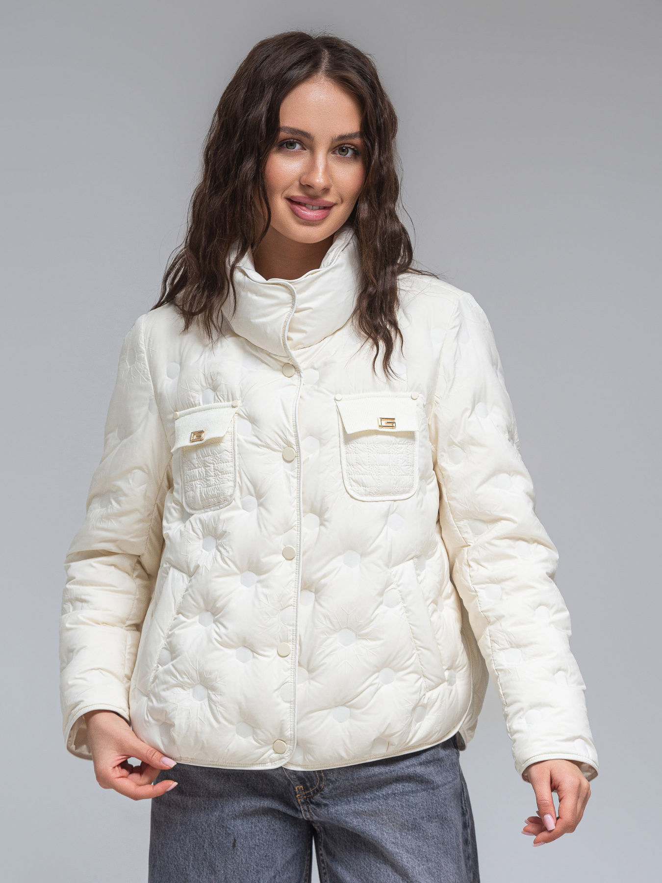 Демісезонна куртка VIVA WEAR модель 069-milk Фото