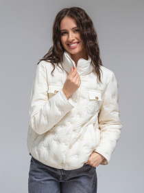 Демісезонна куртка VIVA WEAR модель 069-milk Демісезонна куртка VIVA WEAR модель 069-milk Фото