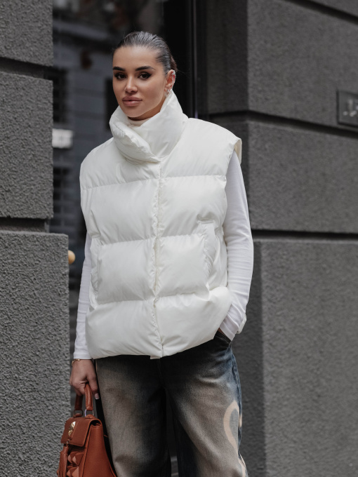 Жилет с утеплителем Jadone Fashion модель Zhylet_Soft_bilyy Фото