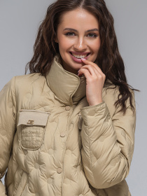 Демисезонная куртка VIVA WEAR модель 069-beige Фото