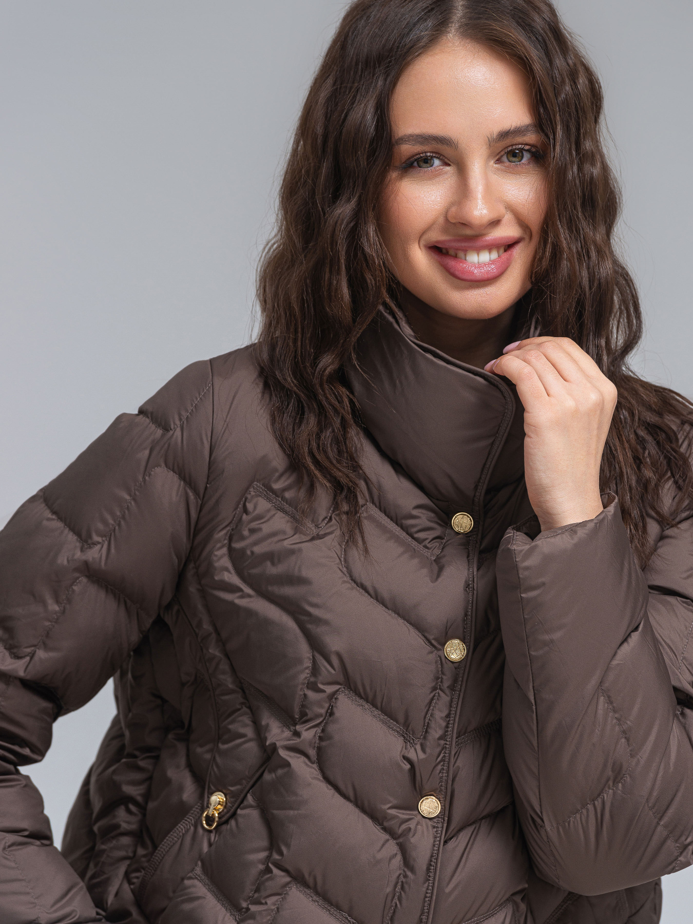 Демісезонна куртка VIVA WEAR модель 068-choco Фото