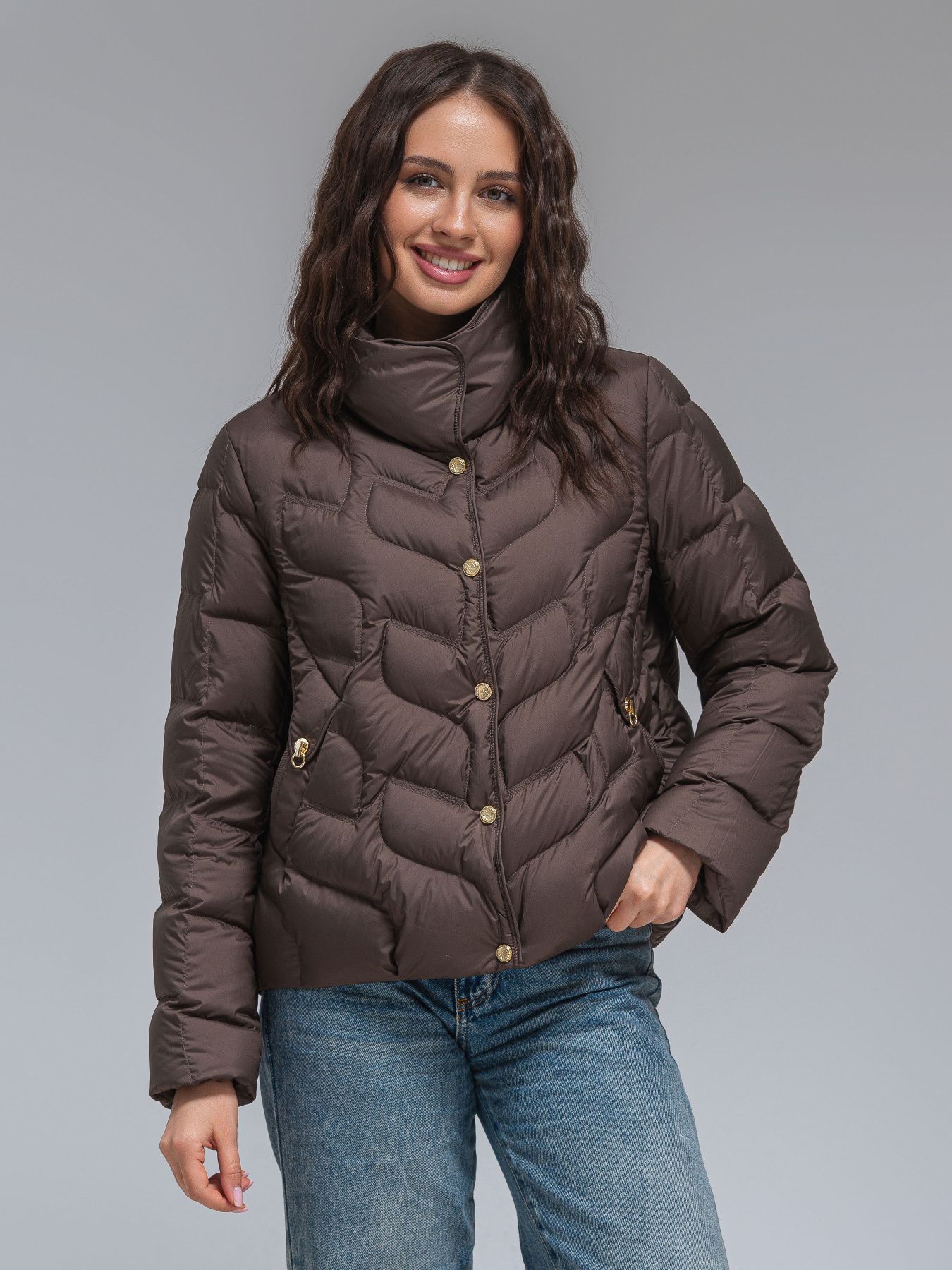 Демісезонна куртка VIVA WEAR модель 068-choco Фото