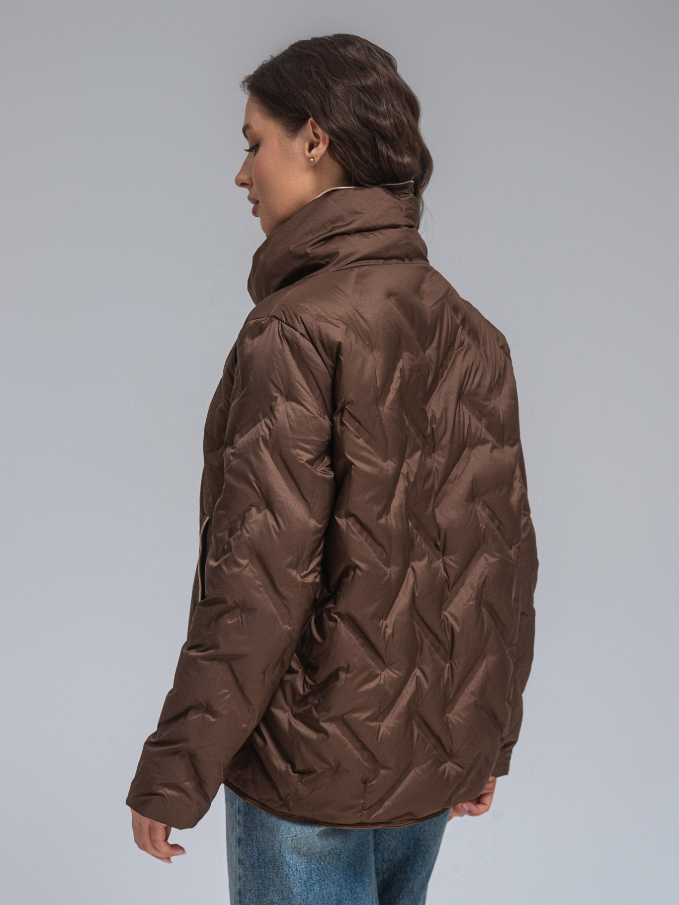 Демісезонна куртка VIVA WEAR модель 8885-choco Фото