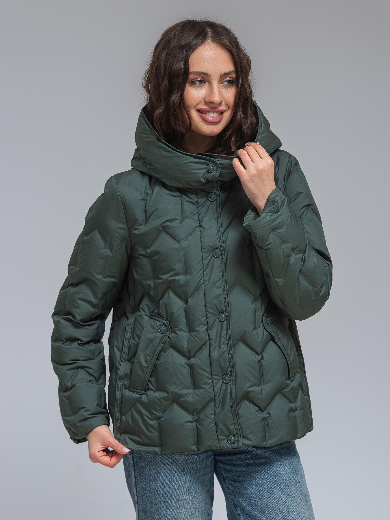 Демисезонная куртка VIVA WEAR модель 6538-green Фото