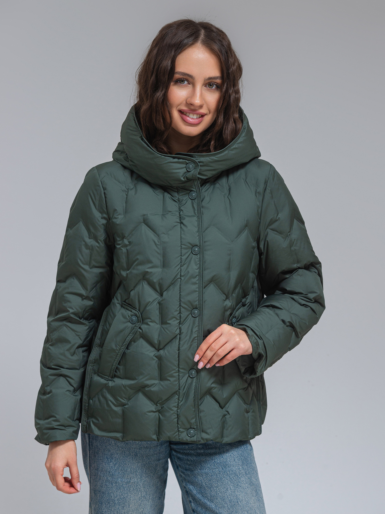Демисезонная куртка VIVA WEAR модель 6538-green Фото