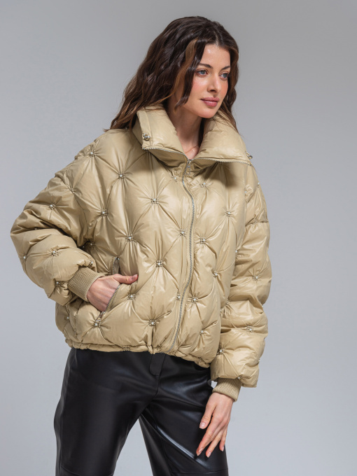 Демисезонная куртка VIVA WEAR модель 2346-beige Фото