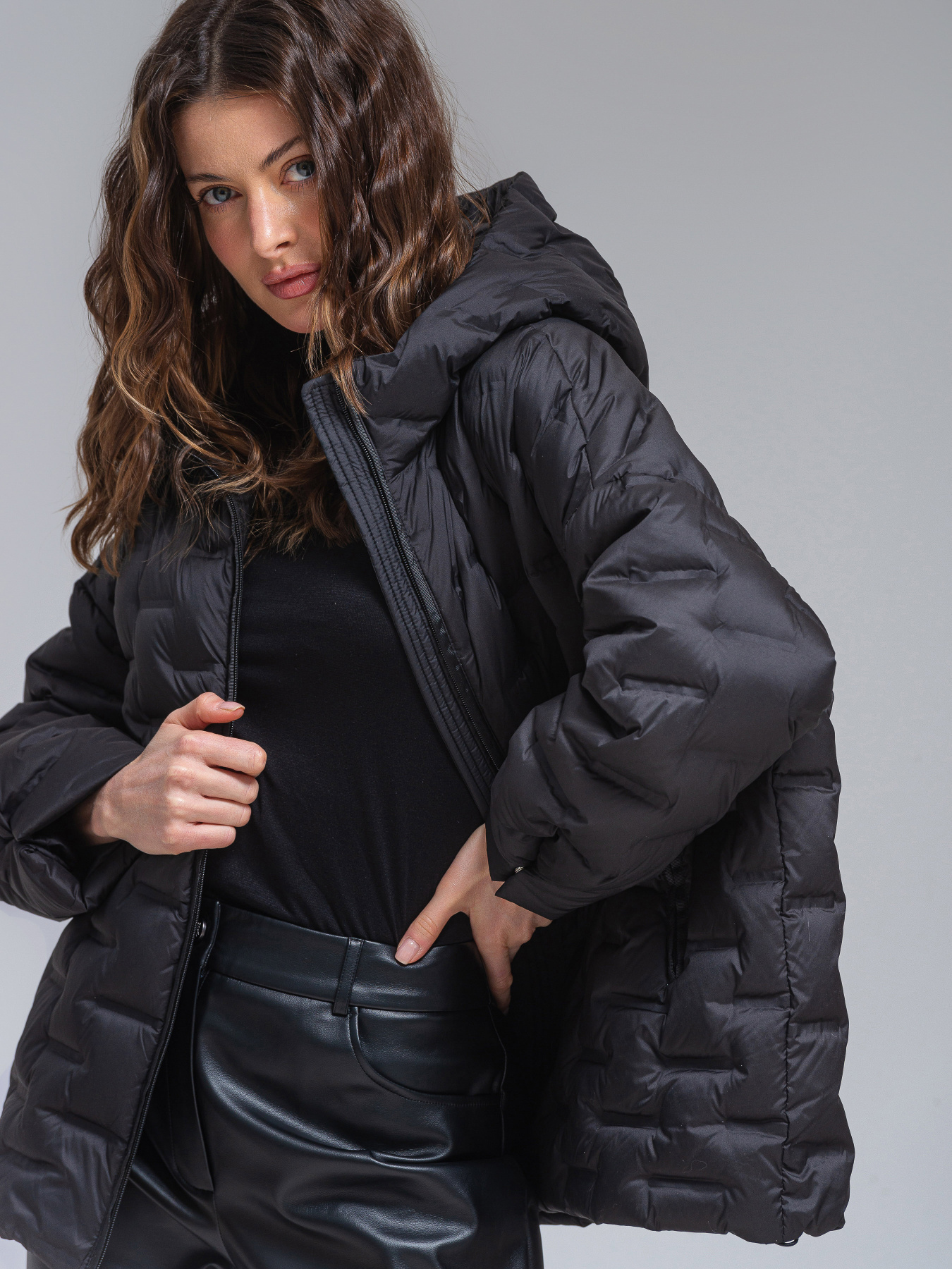 Демисезонная куртка VIVA WEAR модель 8892-black Фото