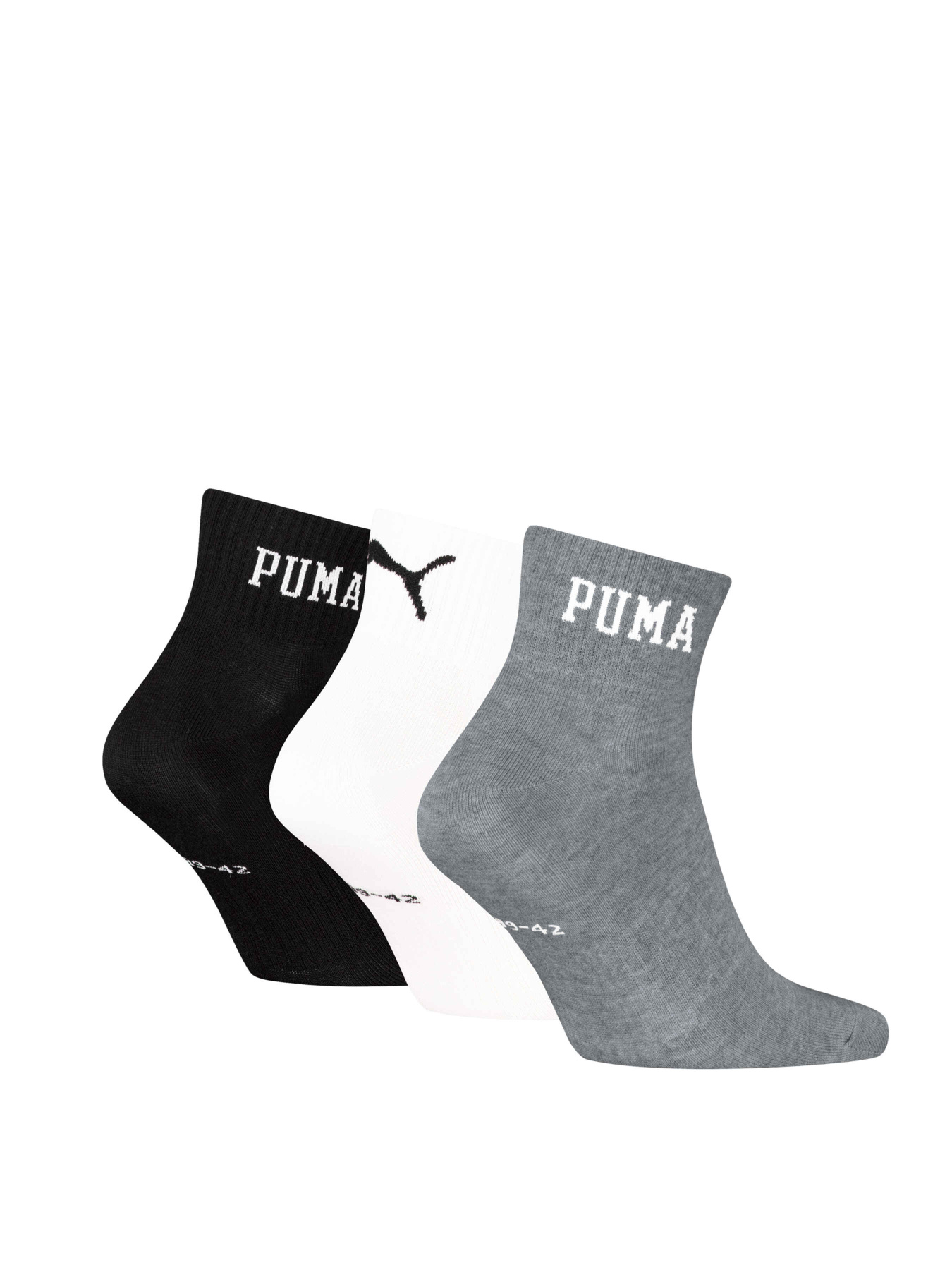Набор носков PUMA Unisex Logo Quarter 3p модель 938636 Набор носков PUMA Unisex Logo Quarter 3p модель 938636 Фото