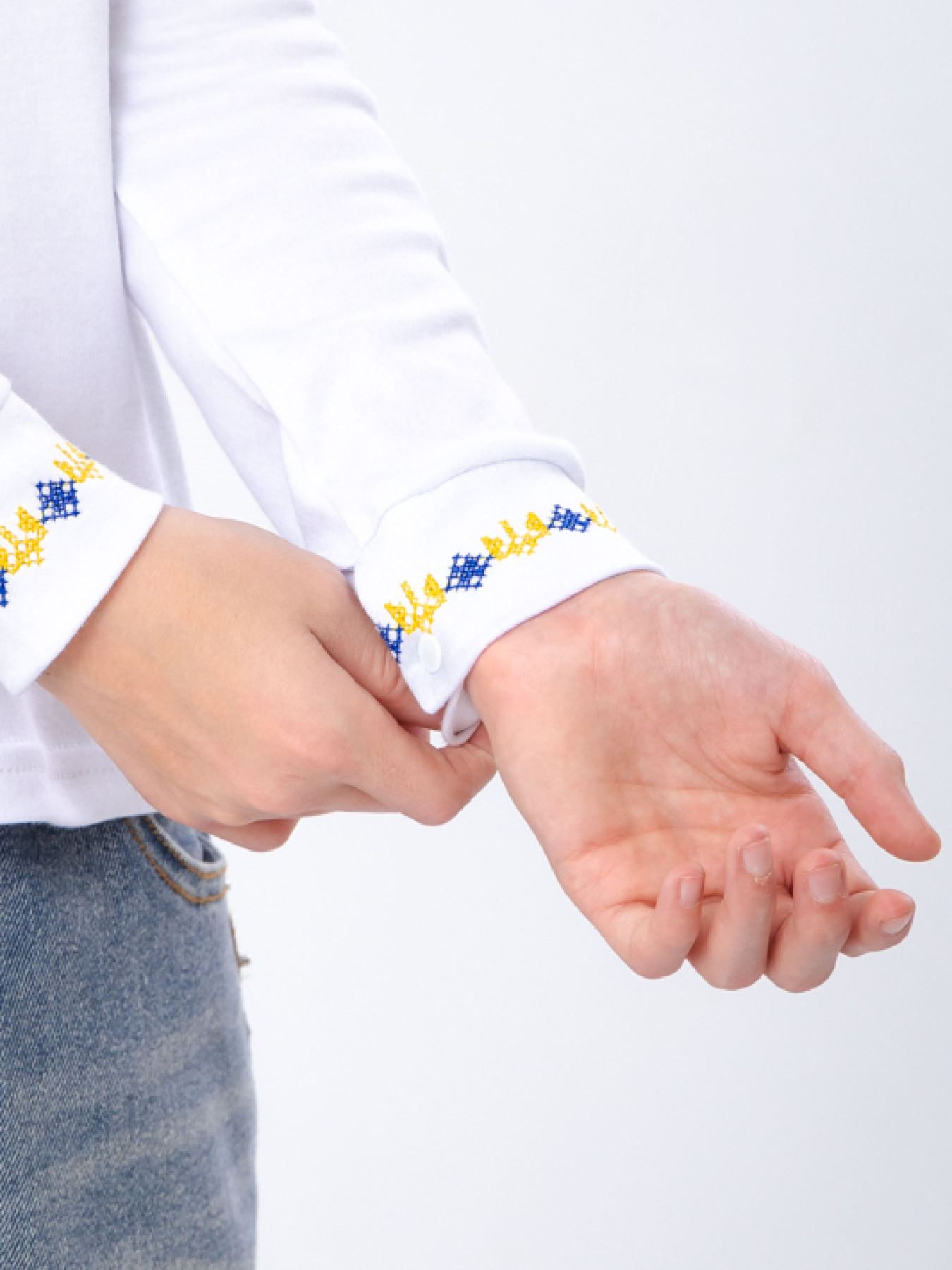 Вышитая рубашка Носи своє модель 6128-038-22-1-zhovto-blakitnij-gerb Фото