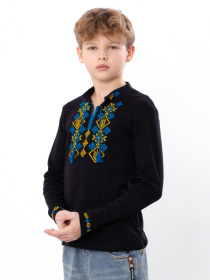 Вишита сорочка Носи своє модель 6128-015-22-1-zhovto-blakitnij-gerb Фото