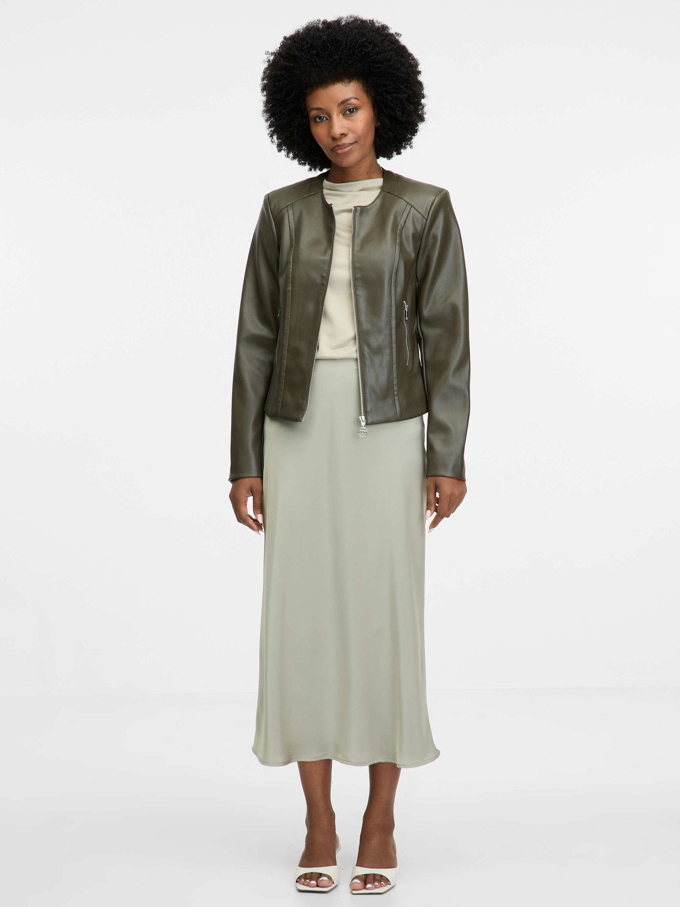 Шкіряна куртка Orsay модель 1000909-X19-0608 Фото