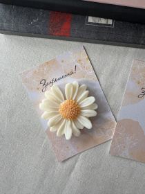 Святкове запрошення з аромасаше "Ромашка на листівці" Candle Design модель 220.0013 Святкове запрошення з аромасаше "Ромашка на листівці" Candle Design модель 220.0013 Фото