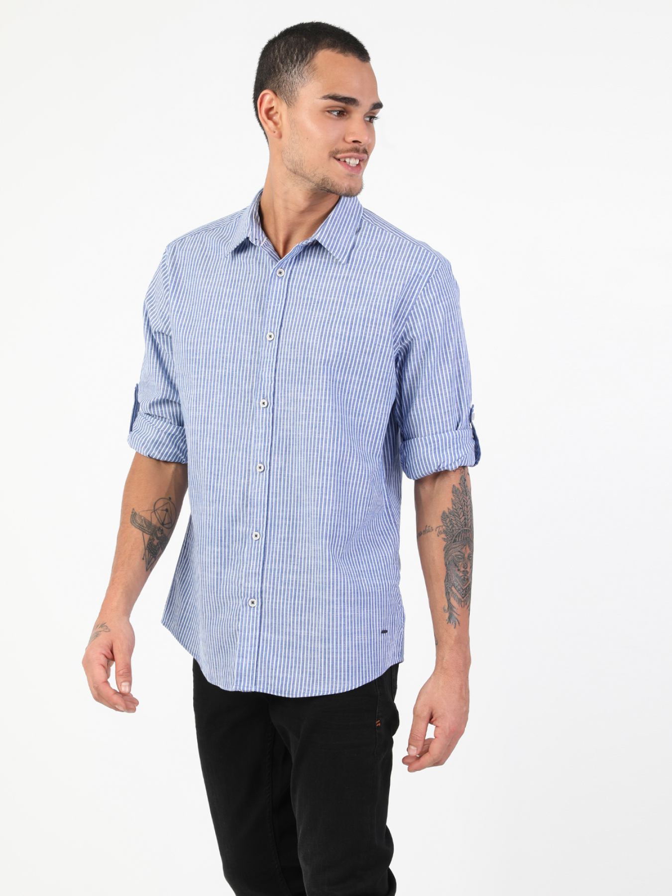 Рубашки Colin’s модель CL1048519_Q1.V1_BLE Рубашки Colin’s модель CL1048519_Q1.V1_BLE Фото