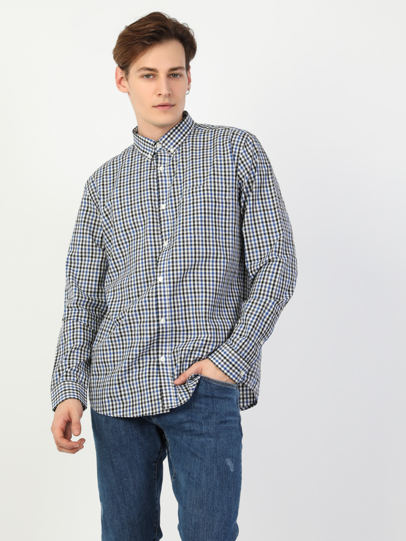 Рубашки Colin’s модель CL1048575_Q1.V1_BLE Рубашки Colin’s модель CL1048575_Q1.V1_BLE Фото