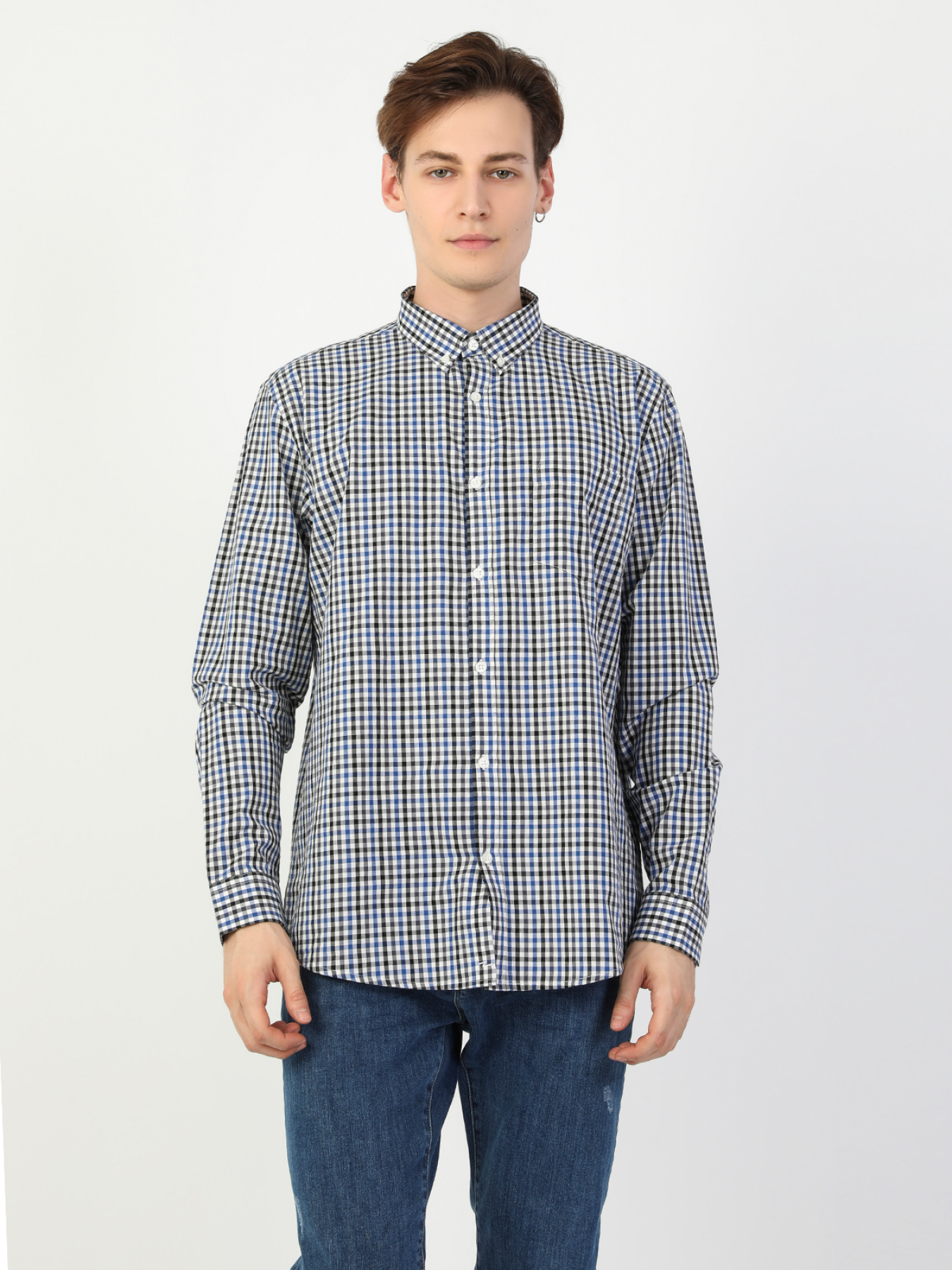 Рубашки Colin’s модель CL1048575_Q1.V1_BLE Рубашки Colin’s модель CL1048575_Q1.V1_BLE Фото