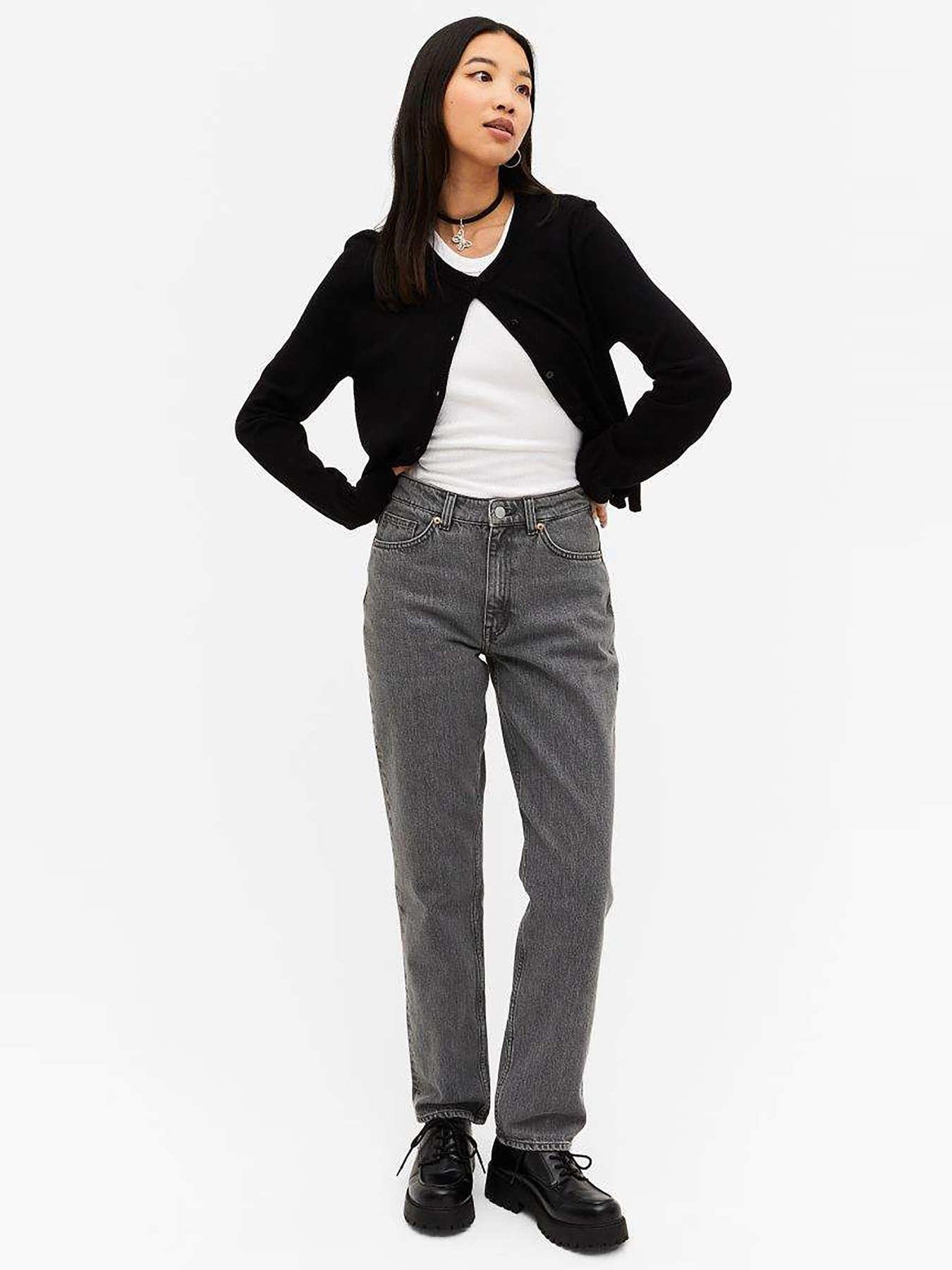 Зауженные джинсы Monki модель 75453 Фото