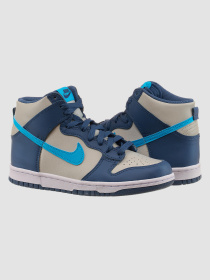 Кросівки NIKE Dunk High Gs Grey Blue модель DB2179-006 Фото