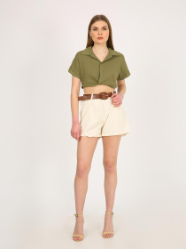 Топ Vicolo модель 232-VC-2840_хаки Топ Vicolo модель 232-VC-2840_хаки Фото